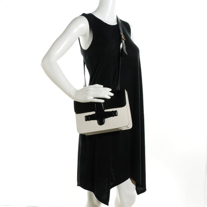 Celine Box Calfskin Medium Bi-Color Symmetrical Bag Black 2 of 9