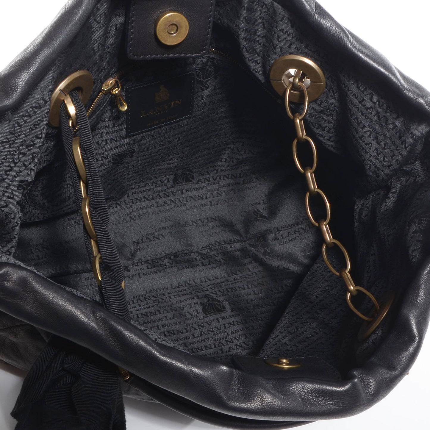 Lambskin Quilted Amalia Mini Cabas Black