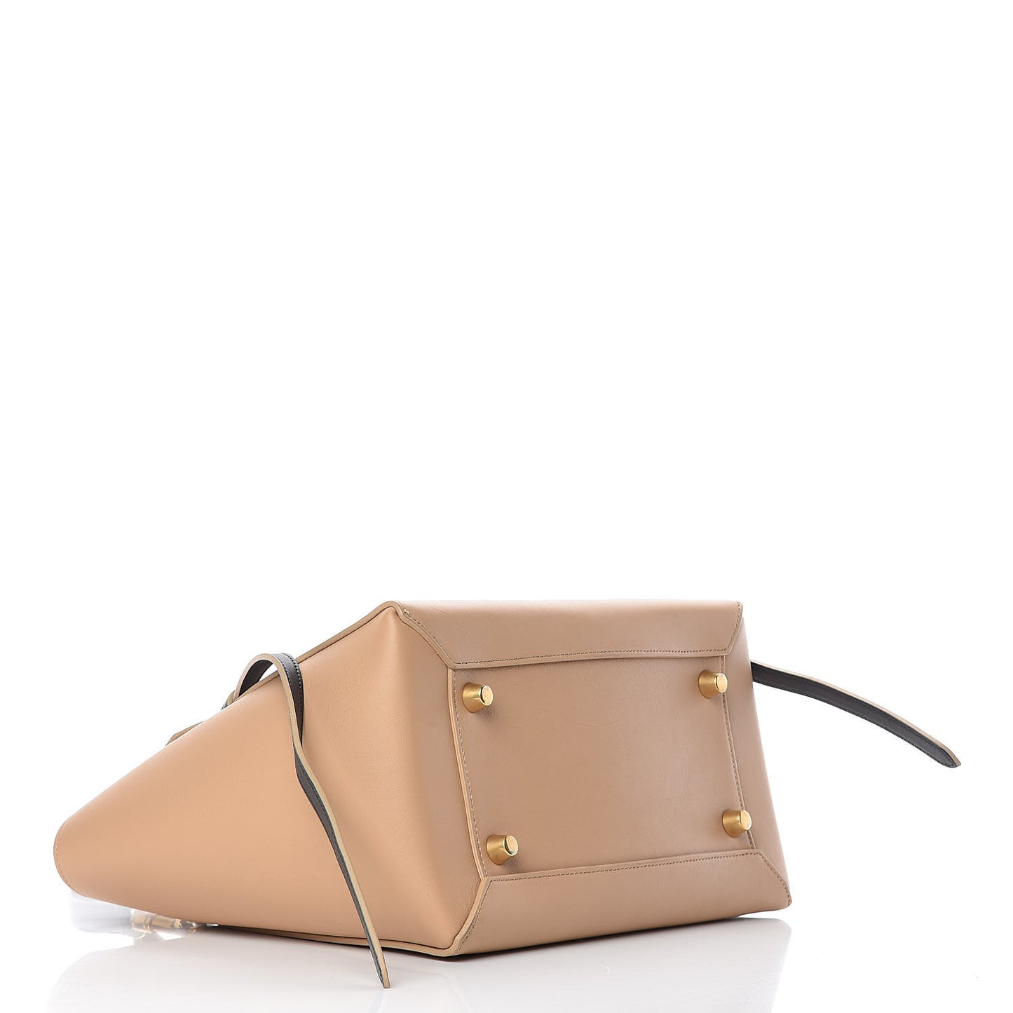Smooth Calfskin Mini Bi-Color Belt Bag Beige