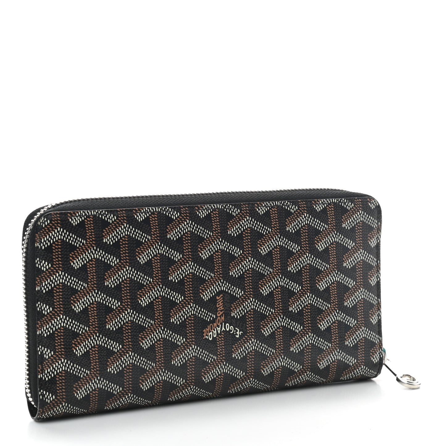 Goyardine Matignon Zip Around GM Wallet Black