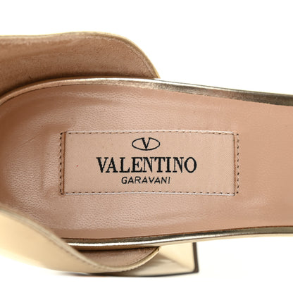 Valentino Garavani Metallic Nappa Soul Rockstud 65mm Sandals 38.5 Gold 12 of 18