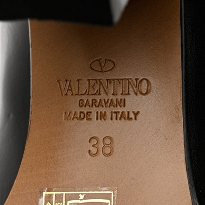 Valentino Garavani Calfskin Rockstud Double Buckle Beatle Chelsea 70mm Ankle Boots 38 Black 8 of 8