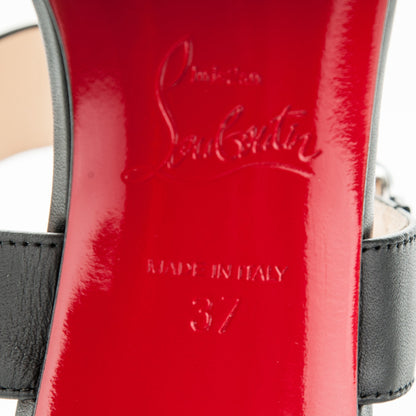 Christian Louboutin Calf Bikee Bike 70 Sandals 37 Black 6 of 7