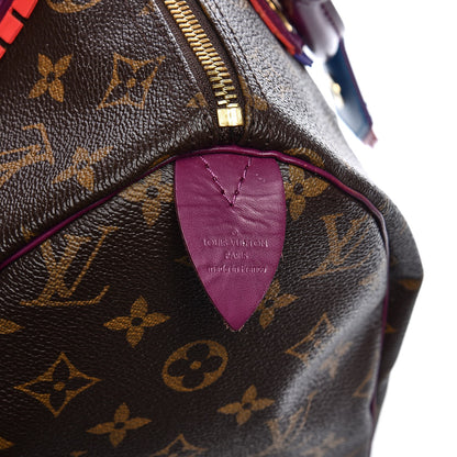 Louis Vuitton Monogram Totem Speedy 30 Magenta 6 of 8