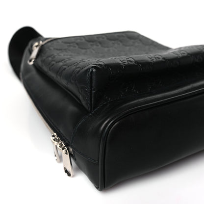 Gucci Guccissima Sling Backpack Black 8 of 9