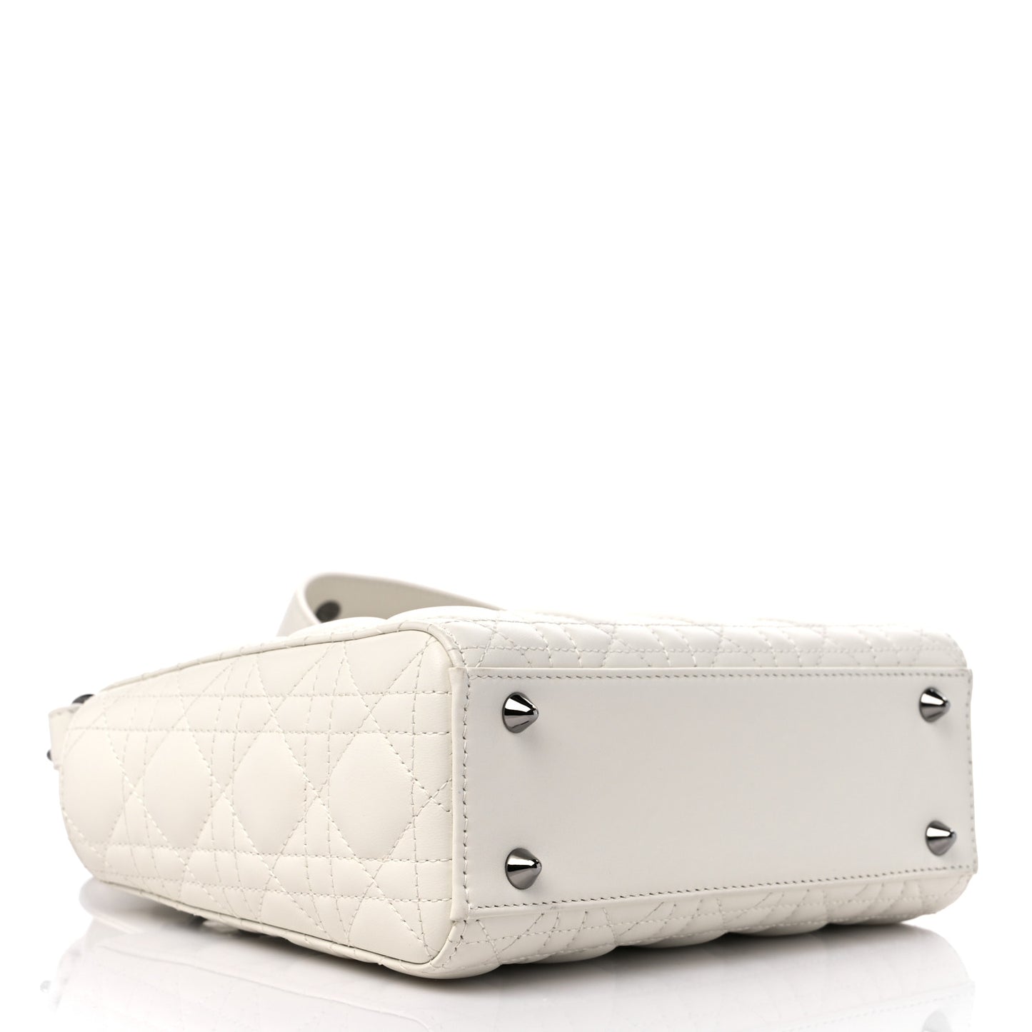 Lambskin Cannage Small My ABCDior Lady Dior White