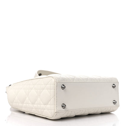 Christian Dior Lambskin Cannage Small My ABCDior Lady Dior White 4 of 9