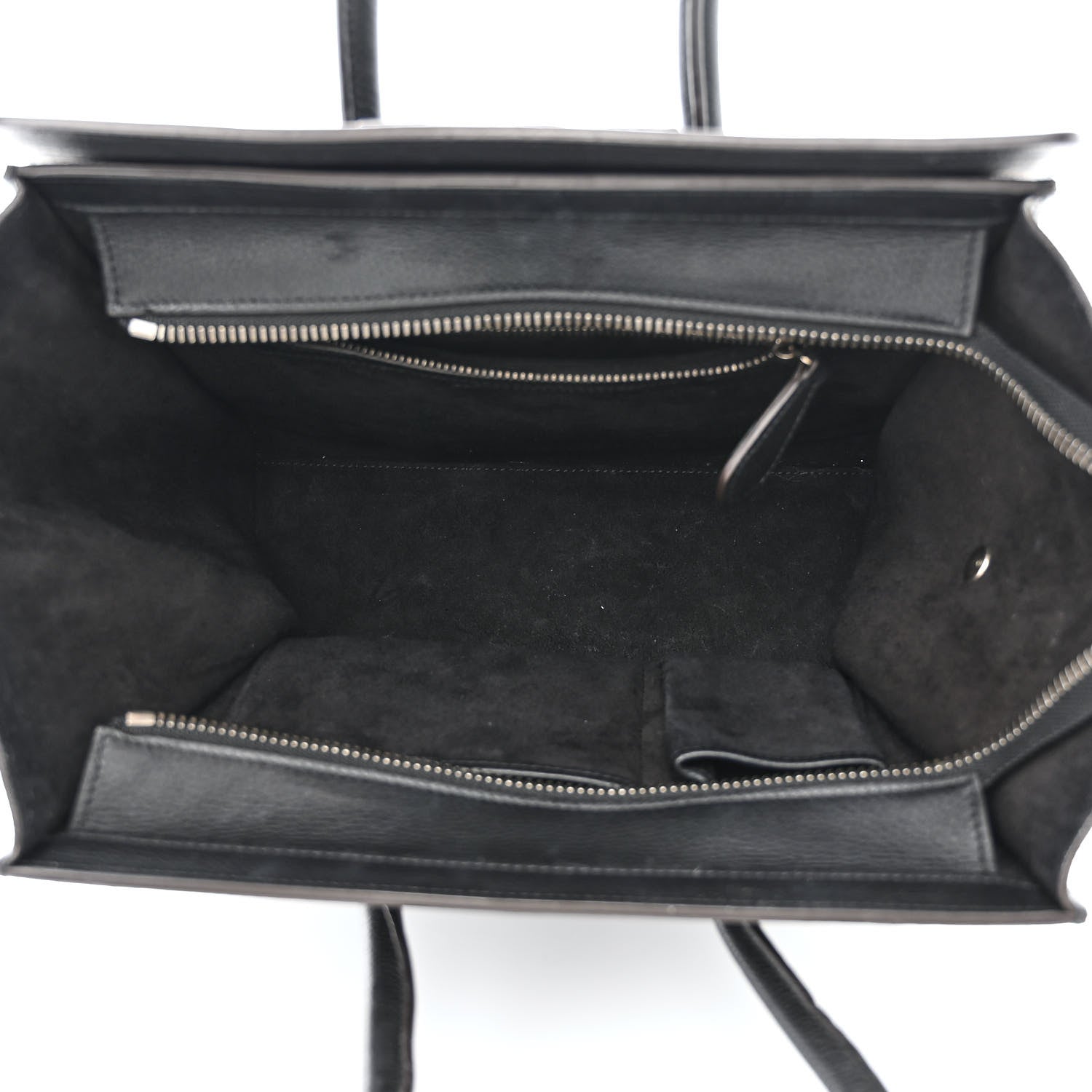 Celine Drummed Calfskin Micro Luggage Black 5 of 12