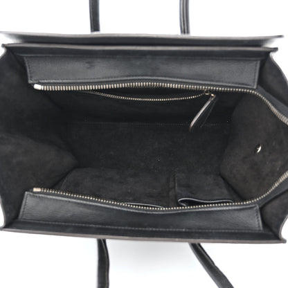Celine Drummed Calfskin Micro Luggage Black 5 of 12
