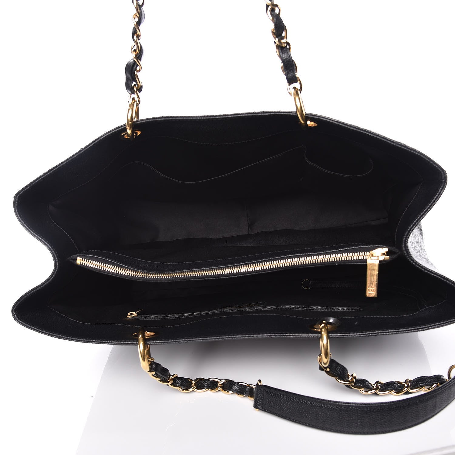 Chanel Caviar Quilted XL Grand Shopping Tote GST Black 5 of 13