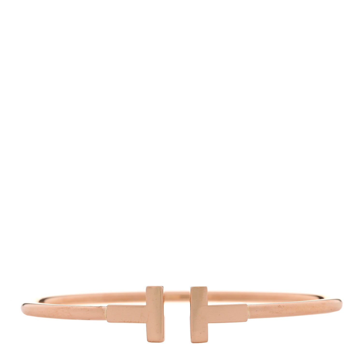 Tiffany 18K Rose Gold T Wire Bracelet 1 of 4