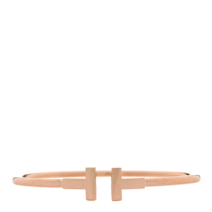 Tiffany 18K Rose Gold T Wire Bracelet 1 of 4