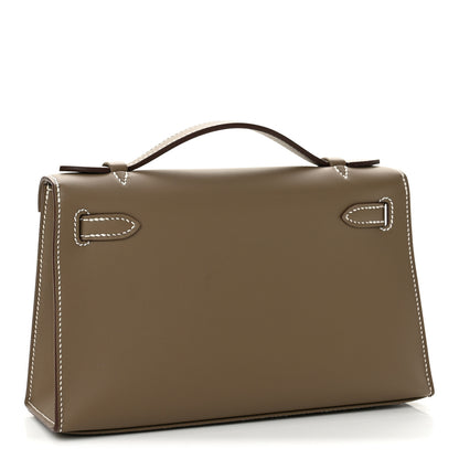 Hermes Swift Kelly Pochette Clutch Etoupe 3 of 11