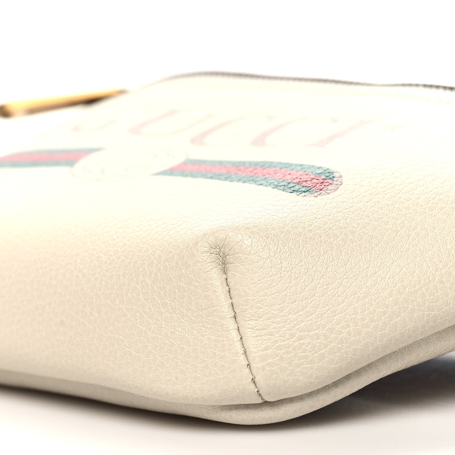 Gucci Grained Calfskin Small Logo Belt Bag White 10 of 10