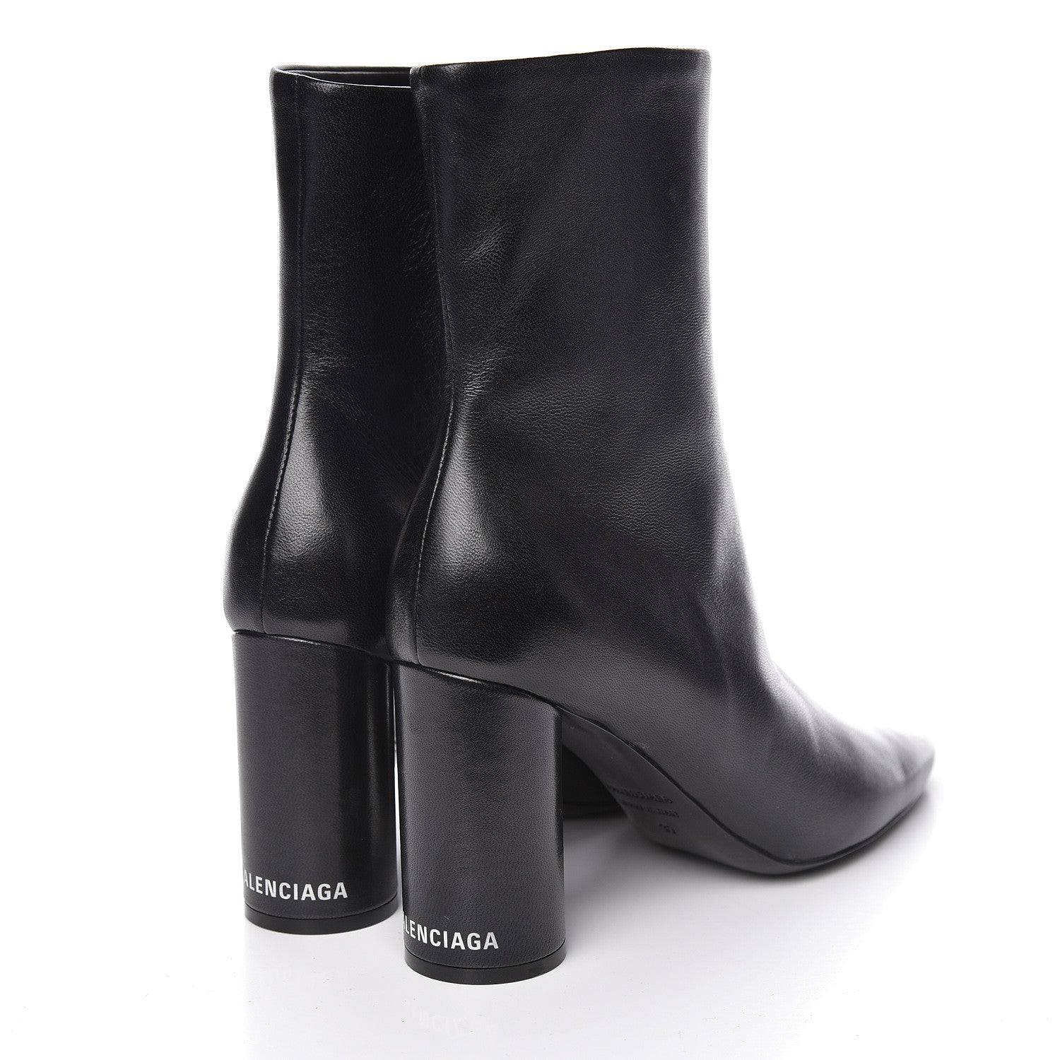Balenciaga Shiny Sheepskin 20mm Oval Booties 37 Black 4 of 13