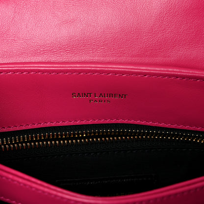 Saint Laurent Calfskin Y Quilted Monogram Toy Loulou Crossbody Bag Freesia 8 of 10