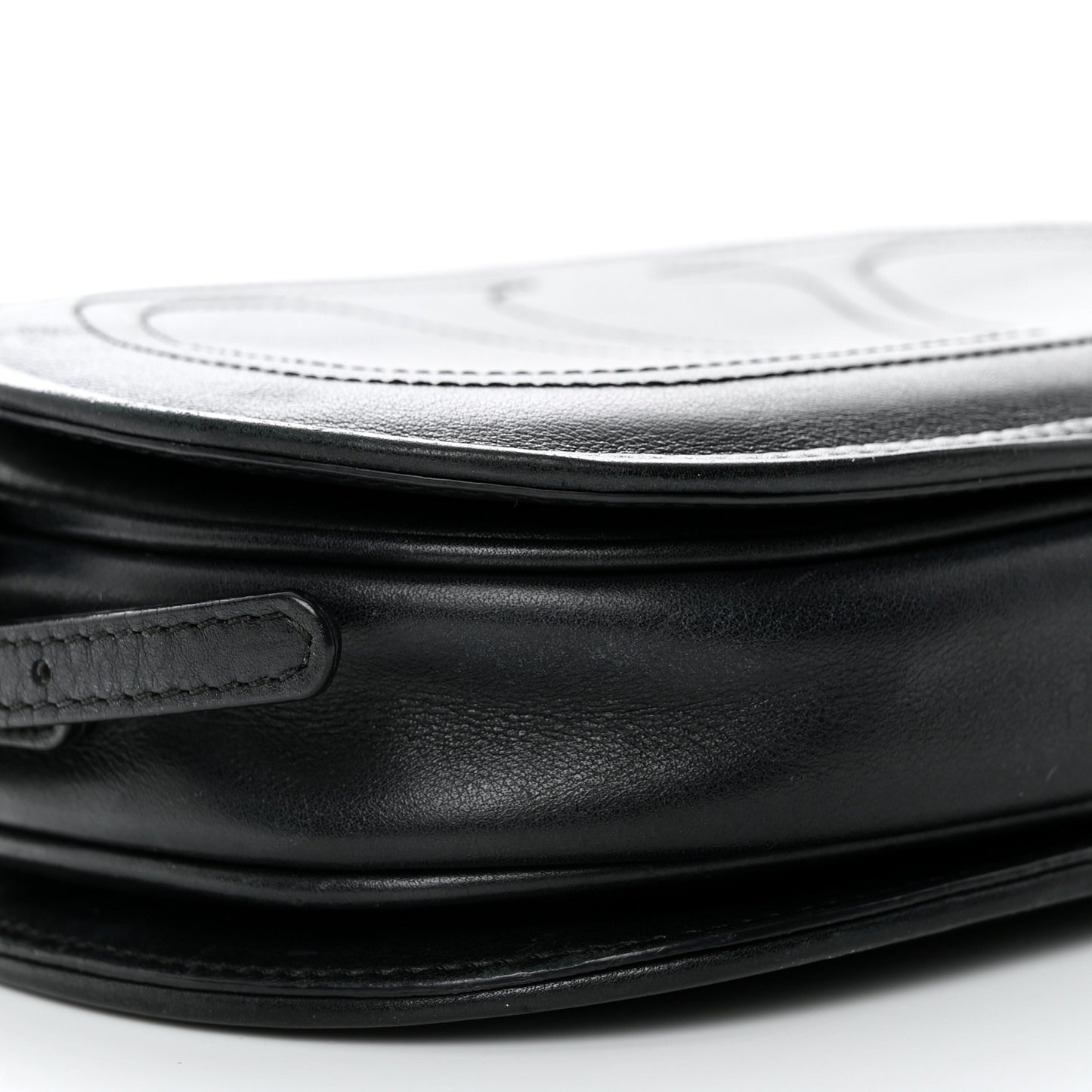 Calfskin Small Logo Go Crossbody Bag Black