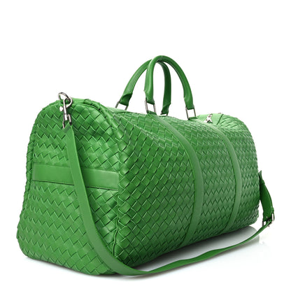 Bottega Veneta Calfskin Intrecciato Large Duffle Bag Parakeet 4 of 13