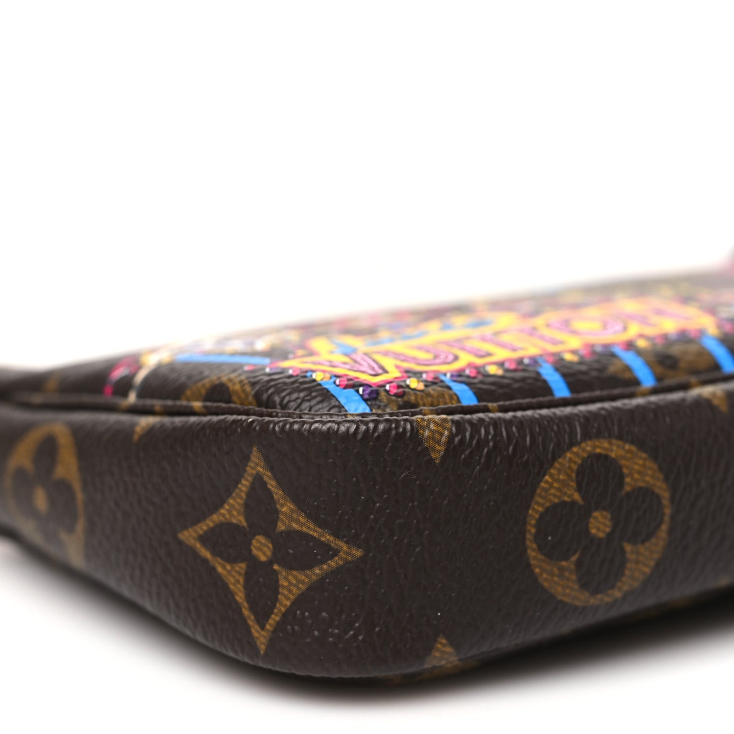 Louis Vuitton Monogram 2020 Christmas Animation Roller Coaster Mini Pochette Accessories Pivoine 8 of 9