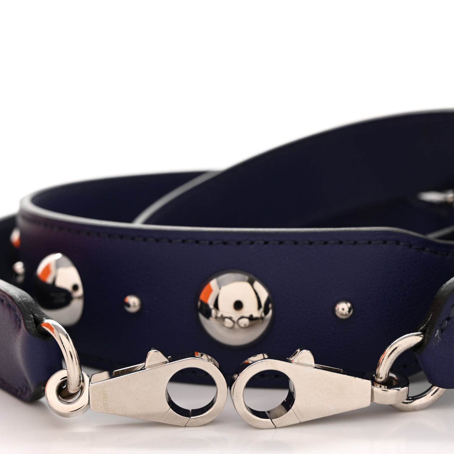 Hermes Swift Studded Carnaby Losange Shoulder Strap Bleu Encre 4 of 5