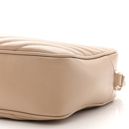 Saint Laurent Calfskin Matelasse Monogram Lou Camera Bag Dark Latte 10 of 16