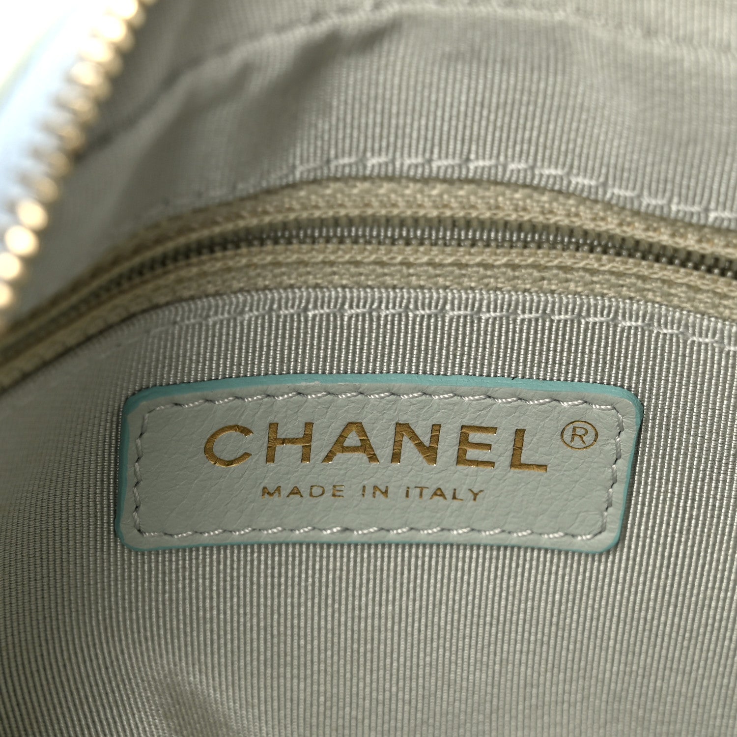 Chanel Goatskin Quilted Tri-Color In & Out Waist Bag Green Blue Pink 9 of 14