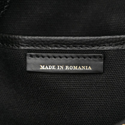 Burberry Derby Calfskin House Check Medium Banner Tote Black 8 of 10