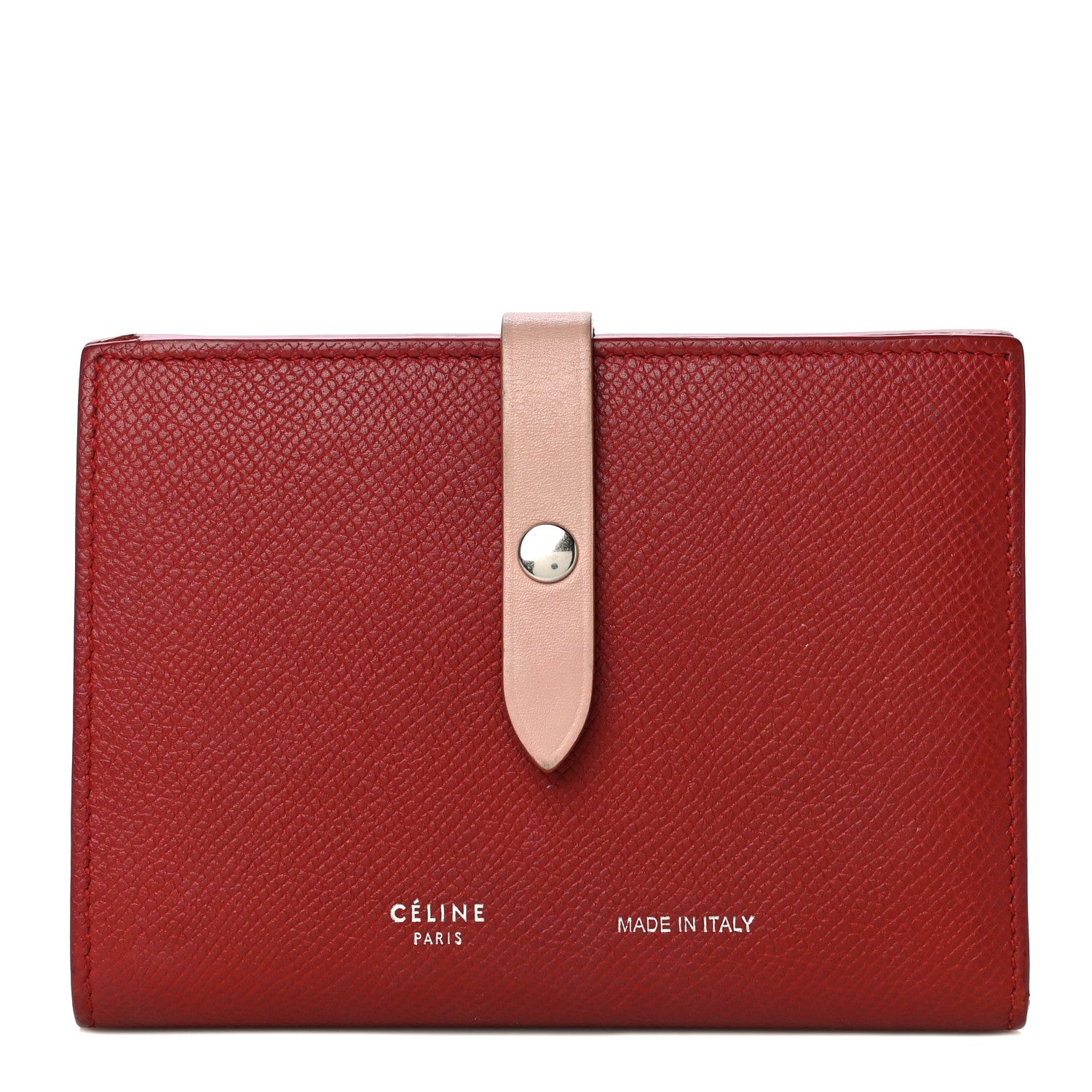 Celine Grained Calfskin Medium Multifunction Strap Wallet Scarlet 1 of 15