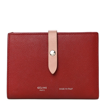 Celine Grained Calfskin Medium Multifunction Strap Wallet Scarlet 1 of 15