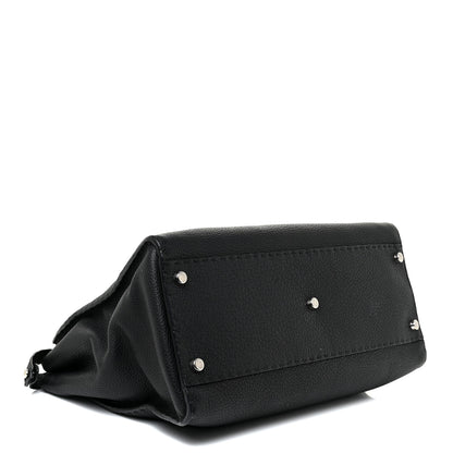 Fendi Cuoio Romano Selleria Bi-Color Large Peekaboo Iconic Satchel Black Mou 4 of 34