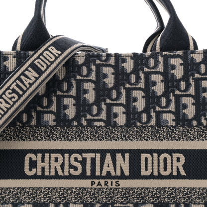 Christian Dior Oblique Calfskin Small Book Tote With Strap Blue Multicolor 8 of 10