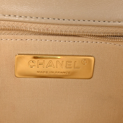 Chanel Lambskin Quilted Medium Chanel 19 Flap Beige 6 of 12