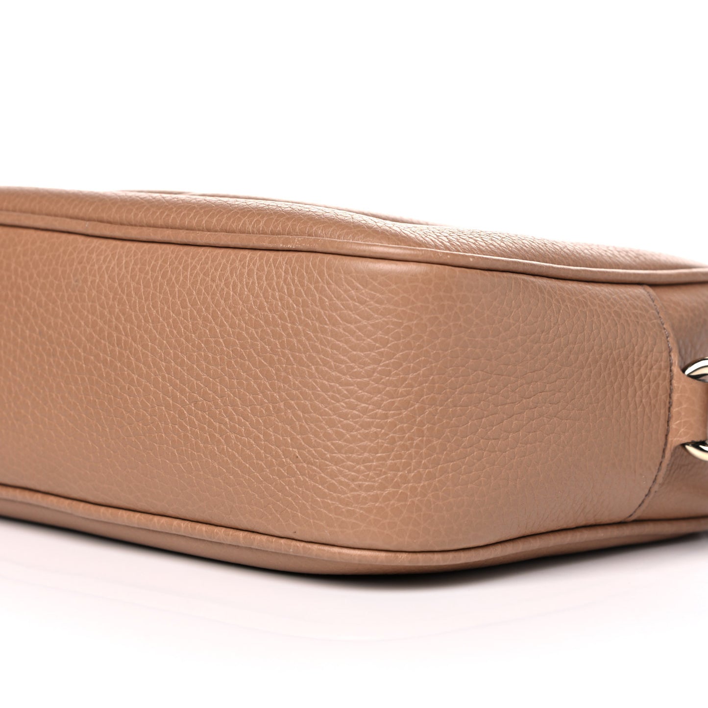 Pebbled Calfskin Small Soho Disco Bag Rose Beige