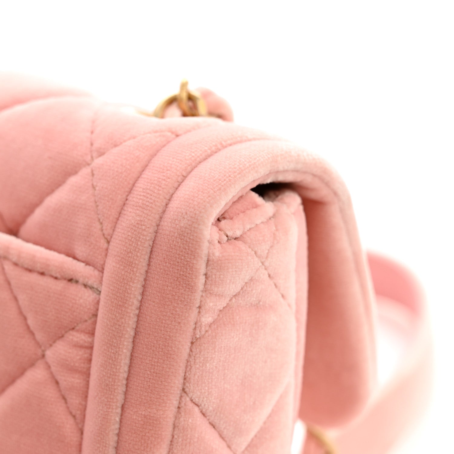 Chanel Velvet Quilted Mini Flap Pink 12 of 12
