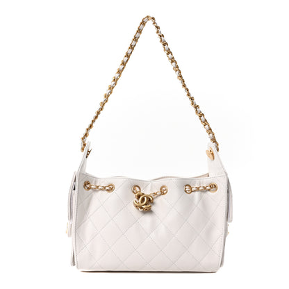 Chanel Caviar Quilted Mini Chanel 25 Handbag White 2 of 21