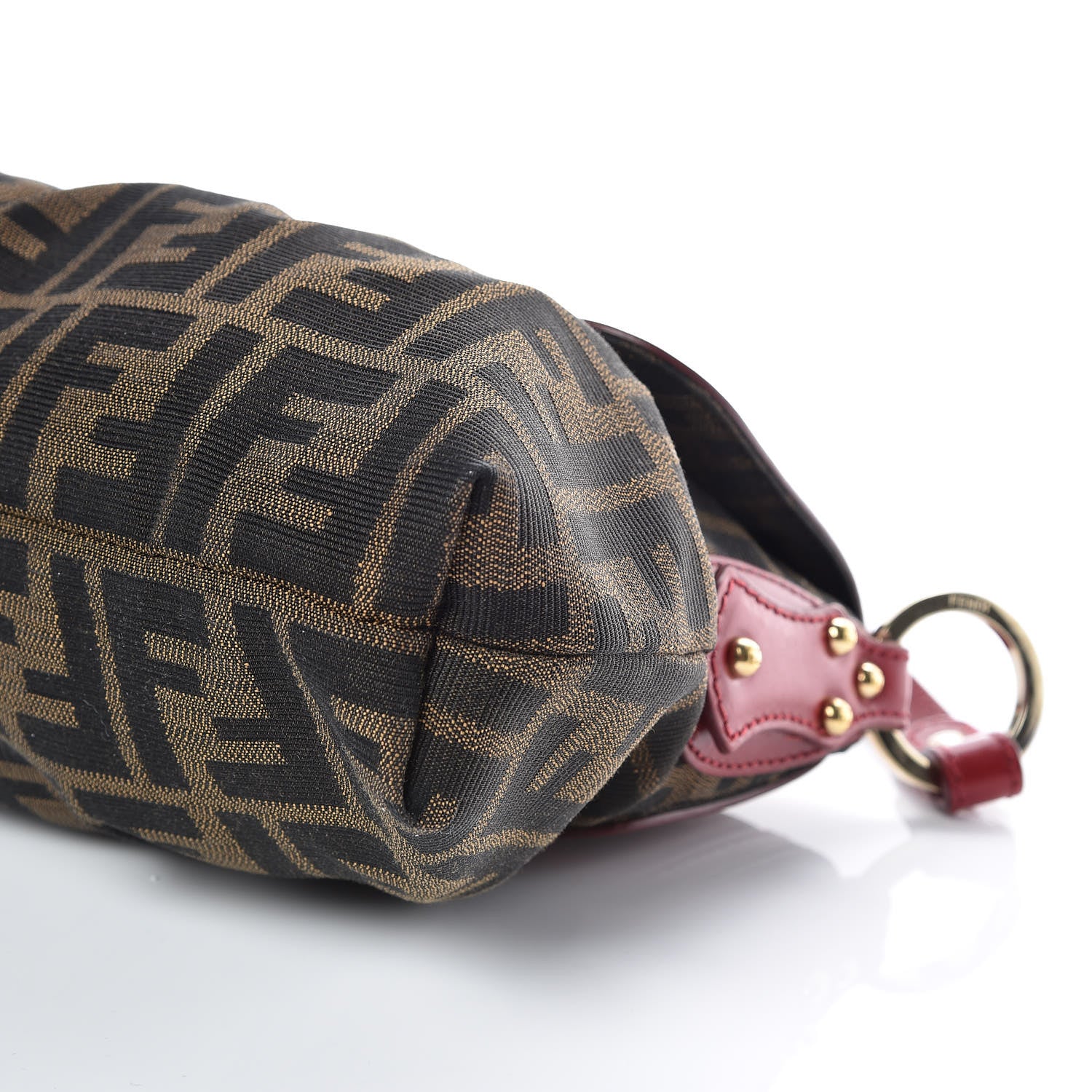 Fendi Zucca Cuoio Lucido Small Chef Shoulder Bag Tobacco Rosso Scuro 6 of 10