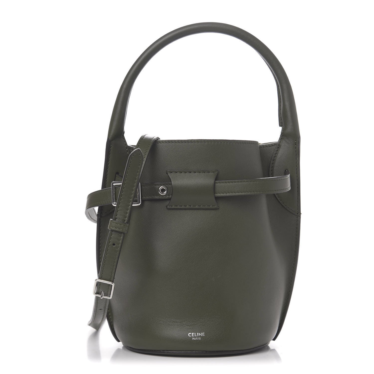 Celine Smooth Calfskin Nano Big Bag Bucket Army Green 1 of 10