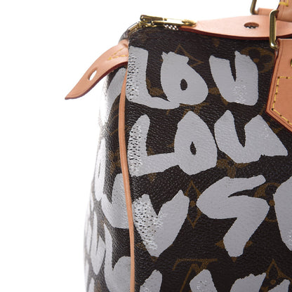 Louis Vuitton Monogram Graffiti Speedy 30 Silver 14 of 19