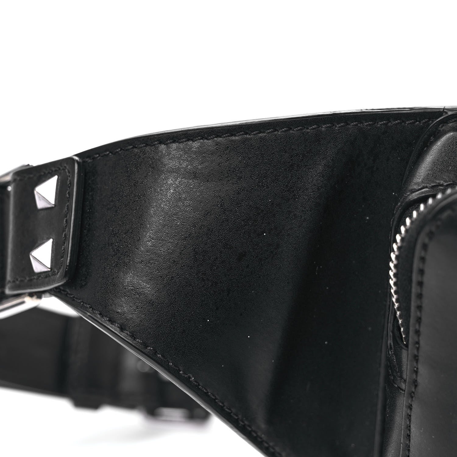 Valentino Garavani Calfskin VLTN Belt Bag Black White 11 of 11