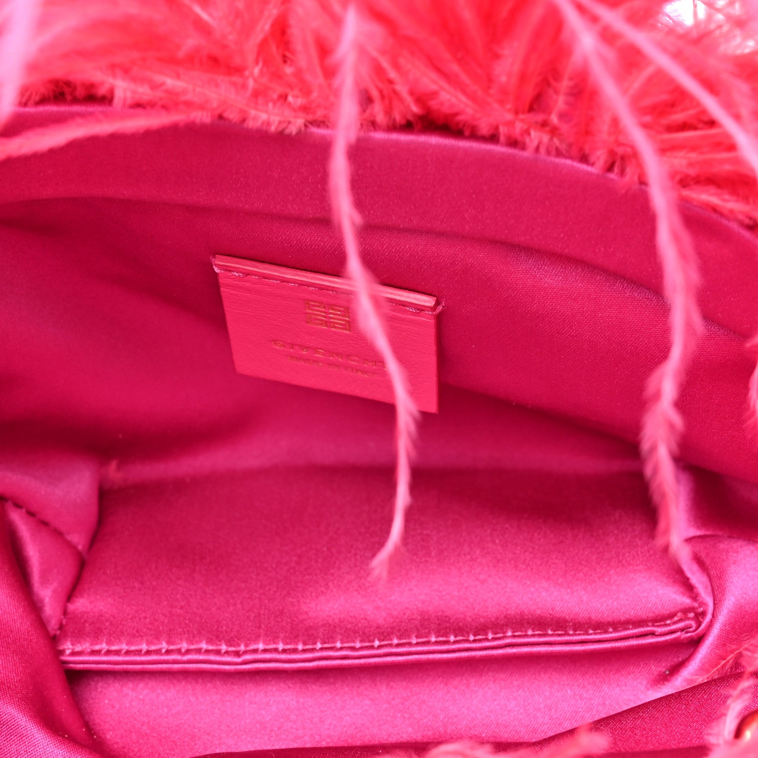 Givenchy Ostrich Feather Mini Kenny Shoulder Bag Pink 5 of 11