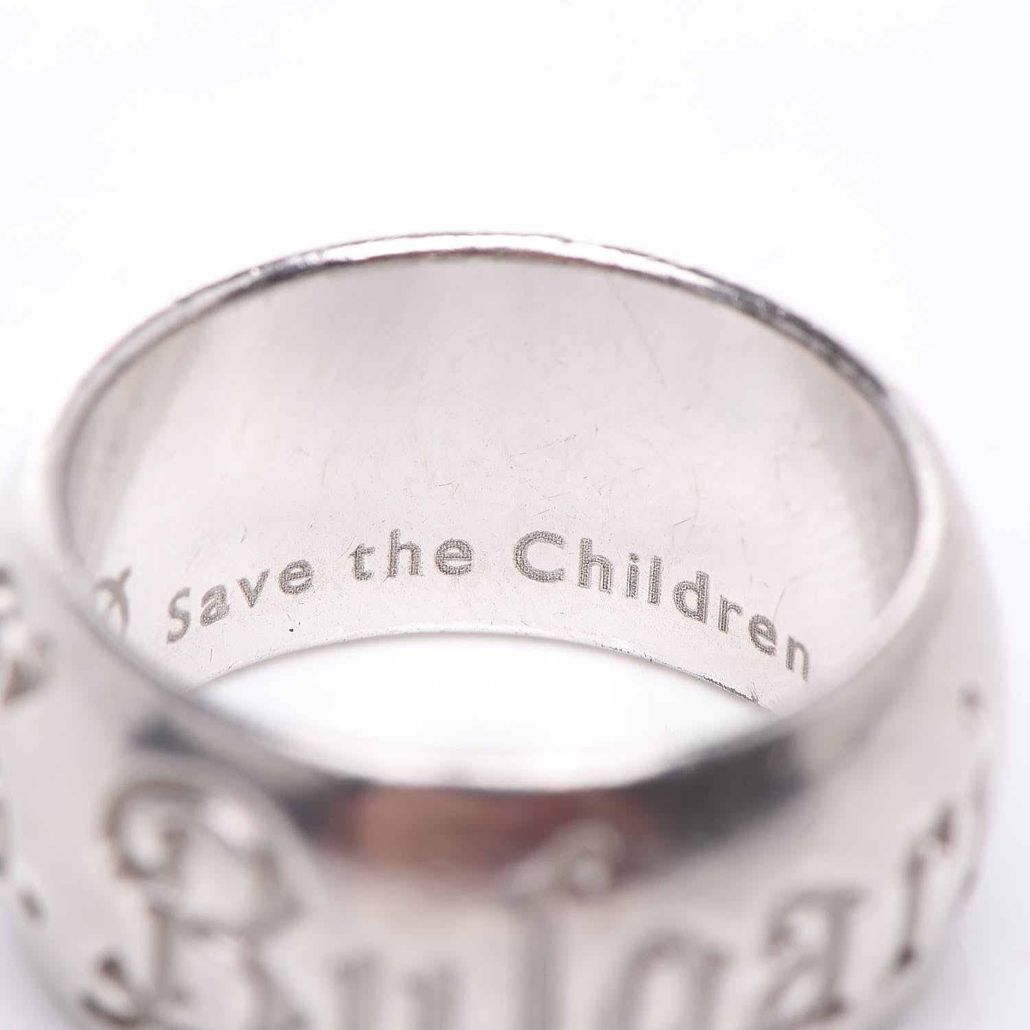 Bulgari Sterling Silver Save The Children Ring 51 5.75 6 of 6