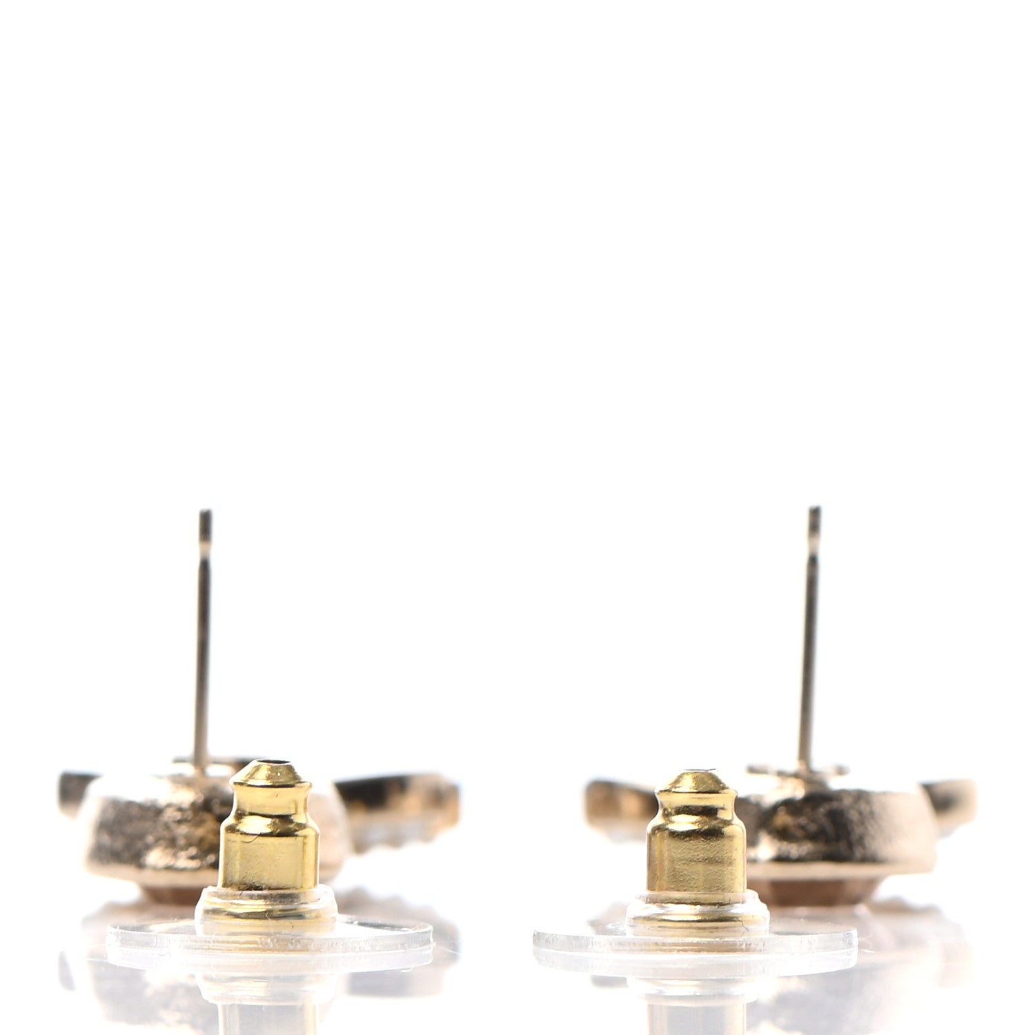 Chanel Crystal Pearl CC Drop Earrings Gold 3 of 4