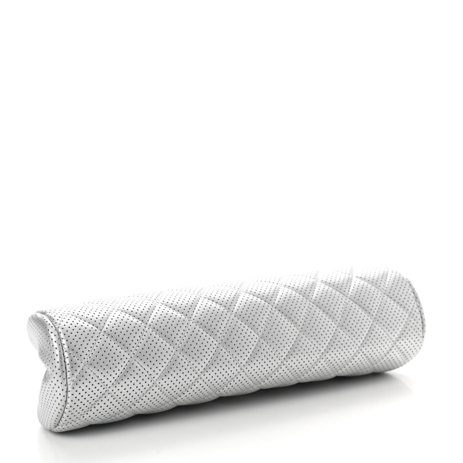Chanel Lambskin Perforated Timeless Clutch Light Silver 4 of 9