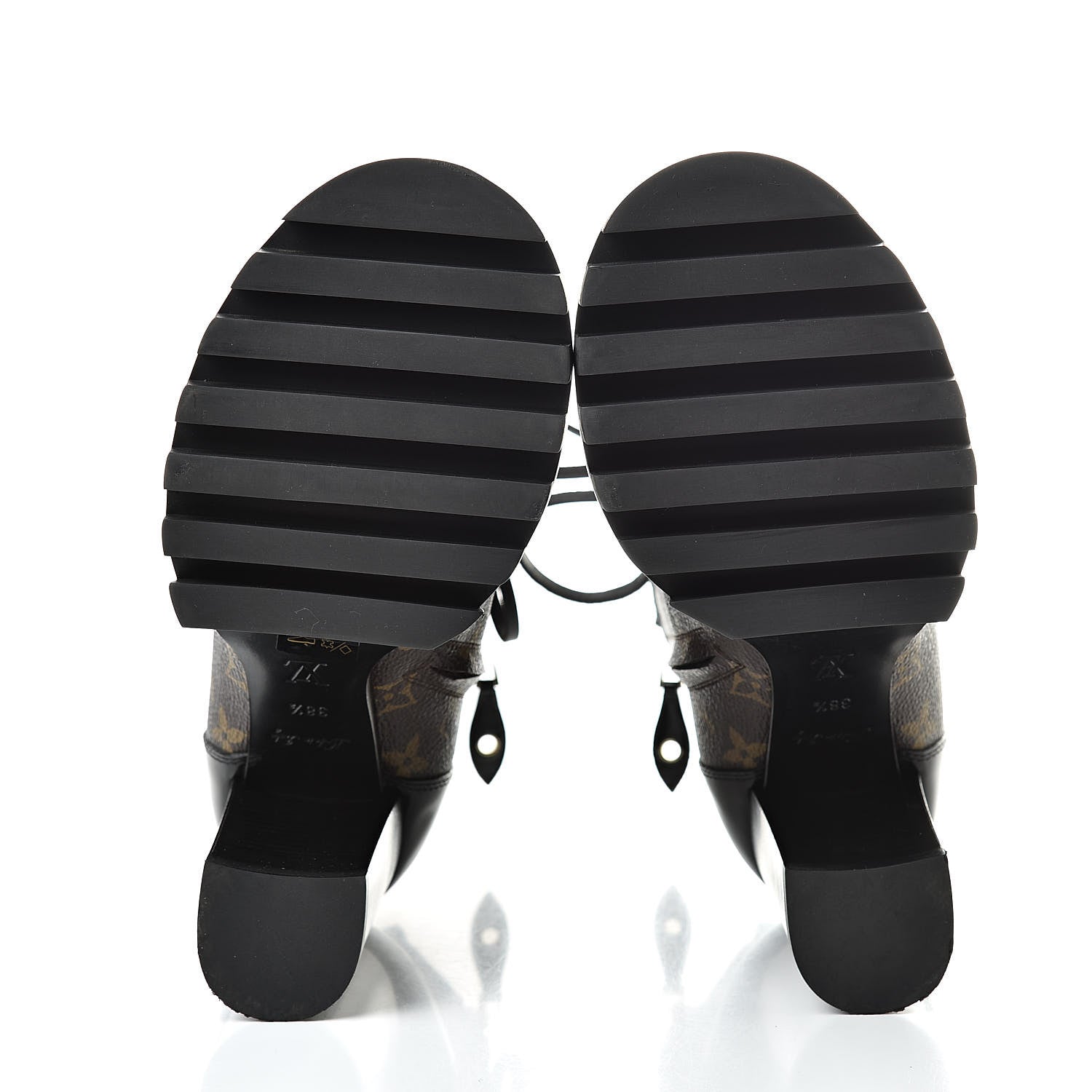 Louis Vuitton Patent Calfskin Monogram Star Trail Ankle Boots 38.5 Black 5 of 7