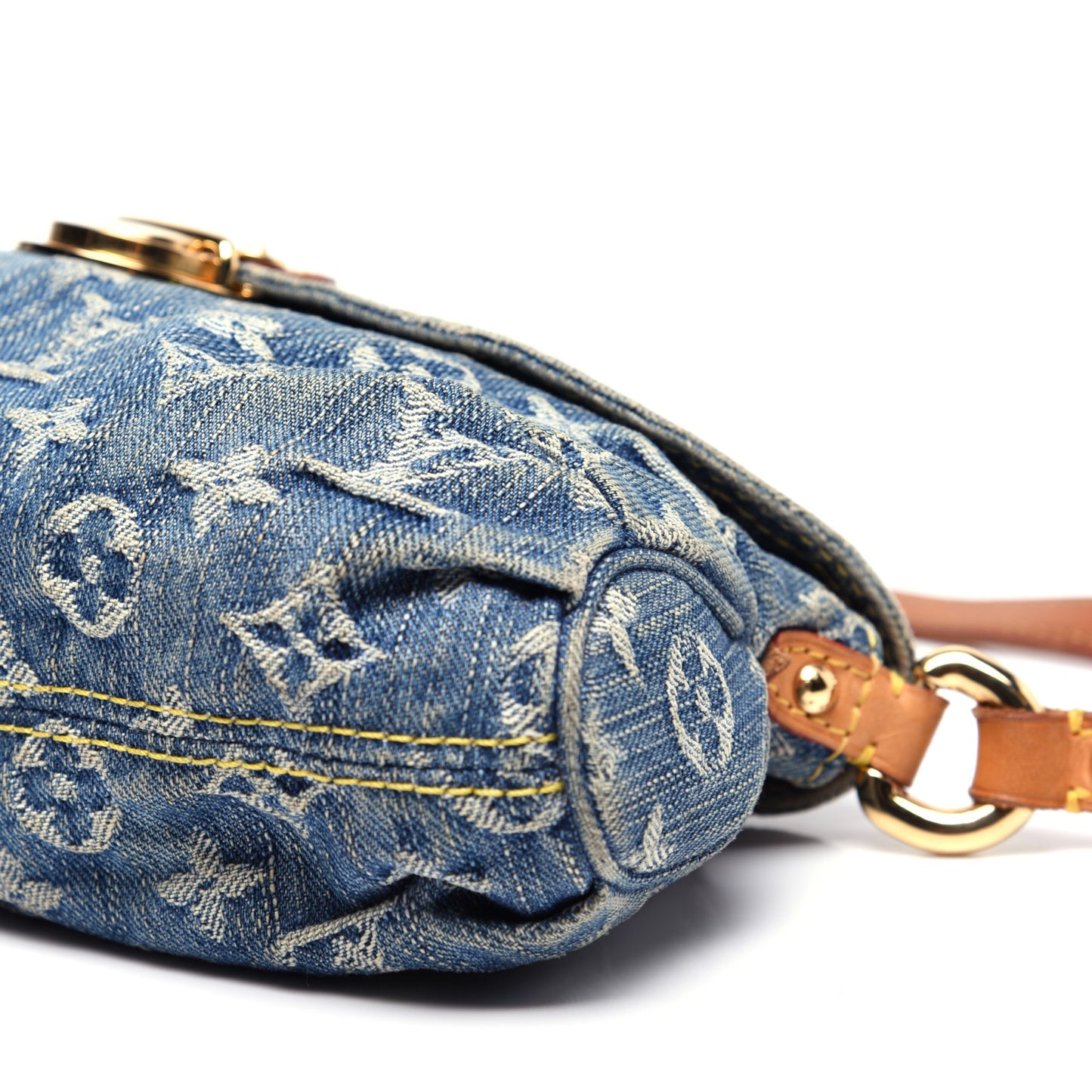 Monogram Denim Mini Pleaty Blue