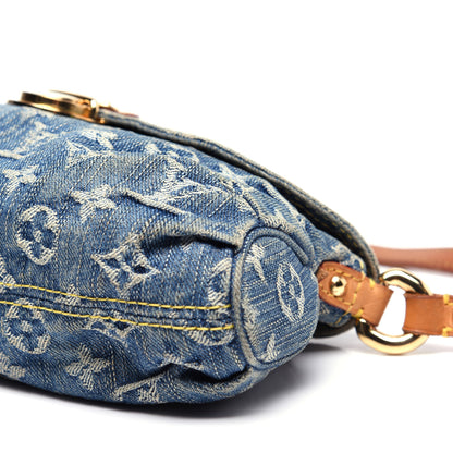 Louis Vuitton Monogram Denim Mini Pleaty Blue 7 of 20