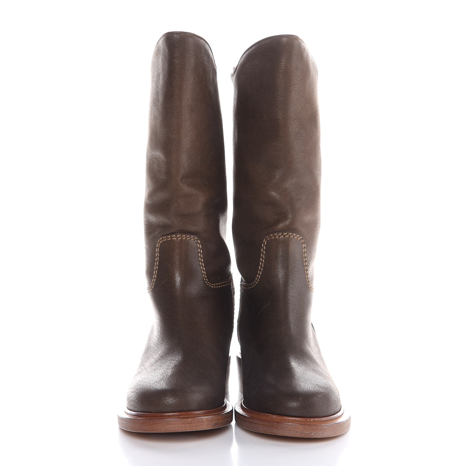 Chanel Calfskin Paris Dallas Boots 36.5 Dark Gold 2 of 11