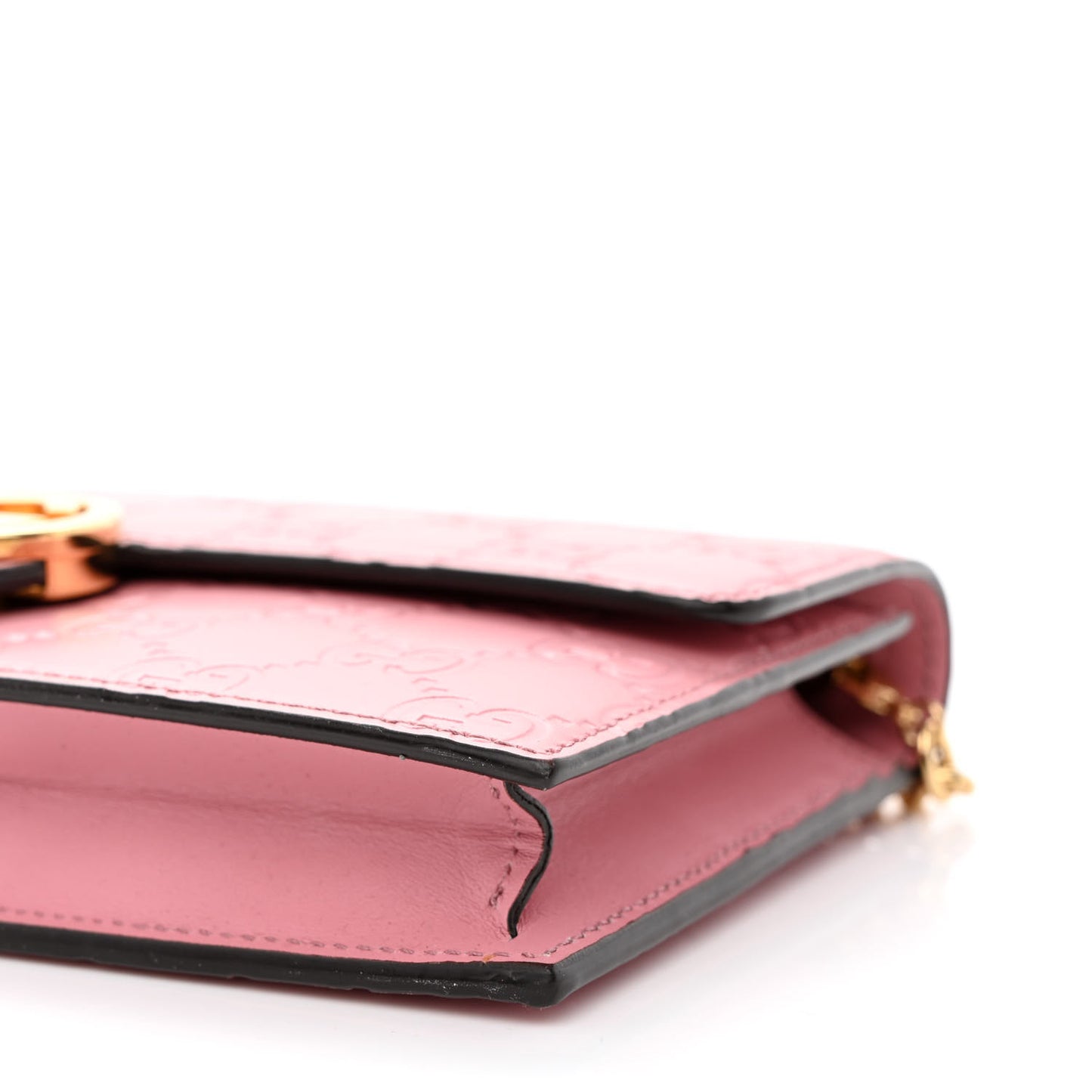 Guccissima Icon Chain Wallet Carmine Rose