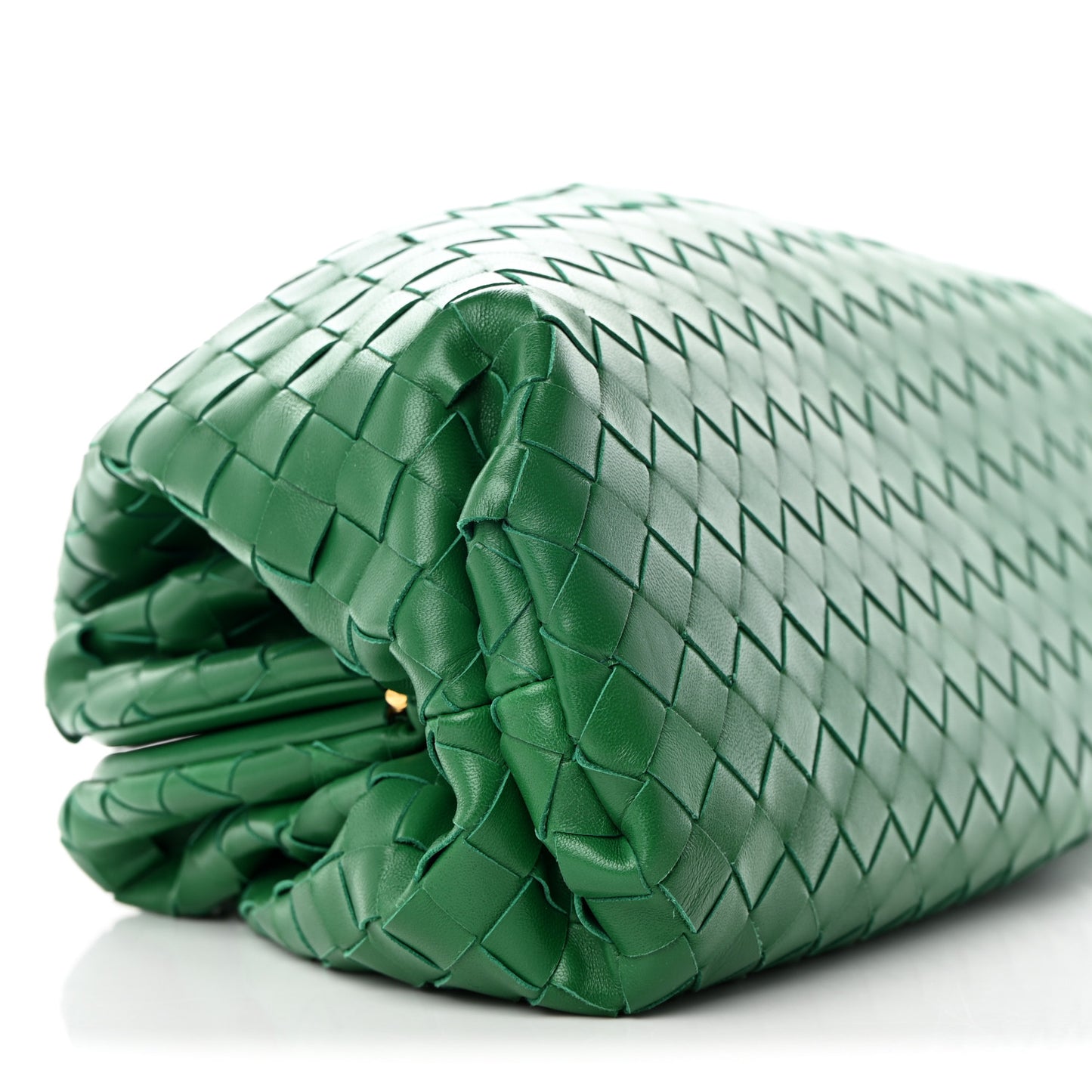 Nappa Maxi Intrecciato The Pouch Oversized Clutch Racing Green