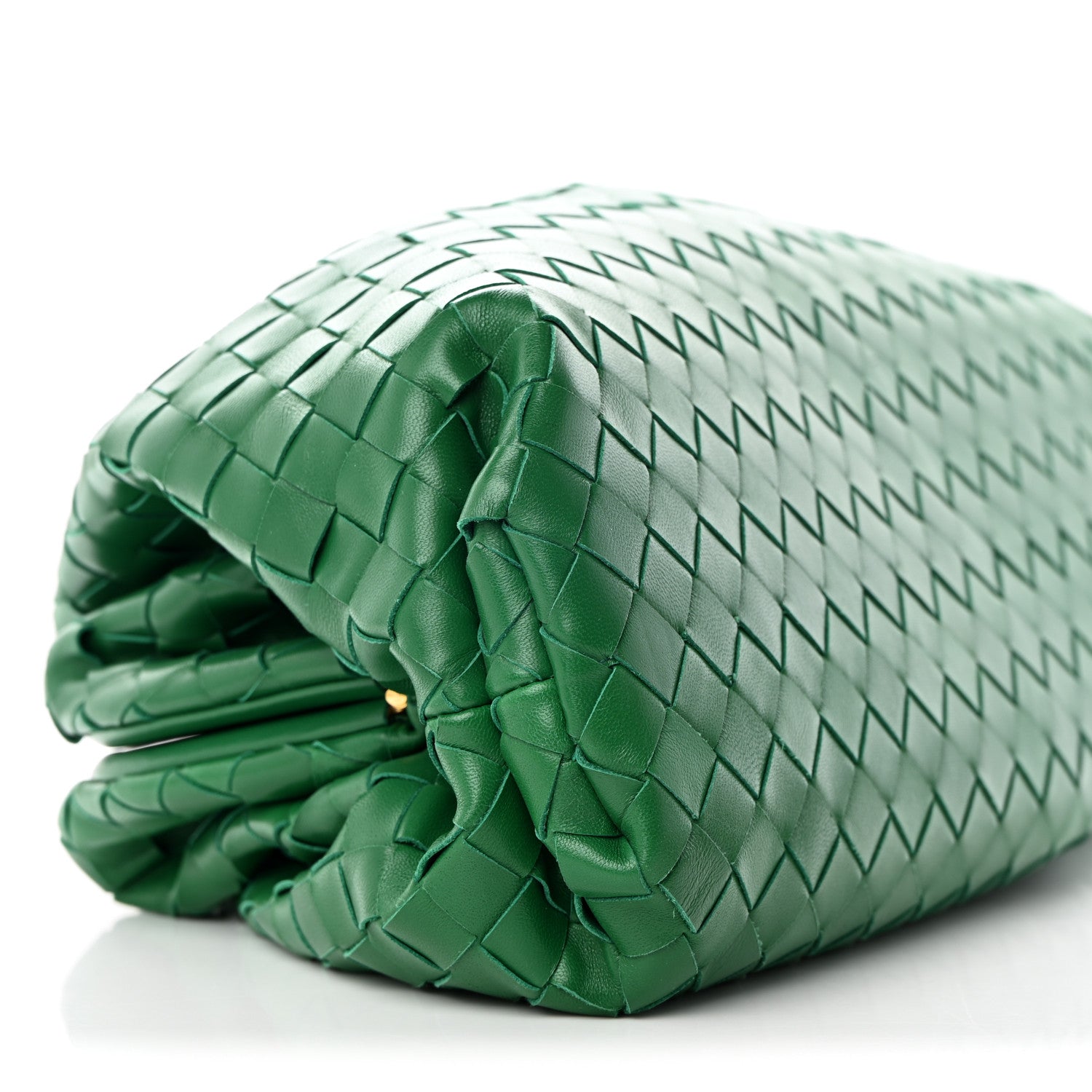 Bottega Veneta Nappa Maxi Intrecciato The Pouch Oversized Clutch Racing Green 9 of 10